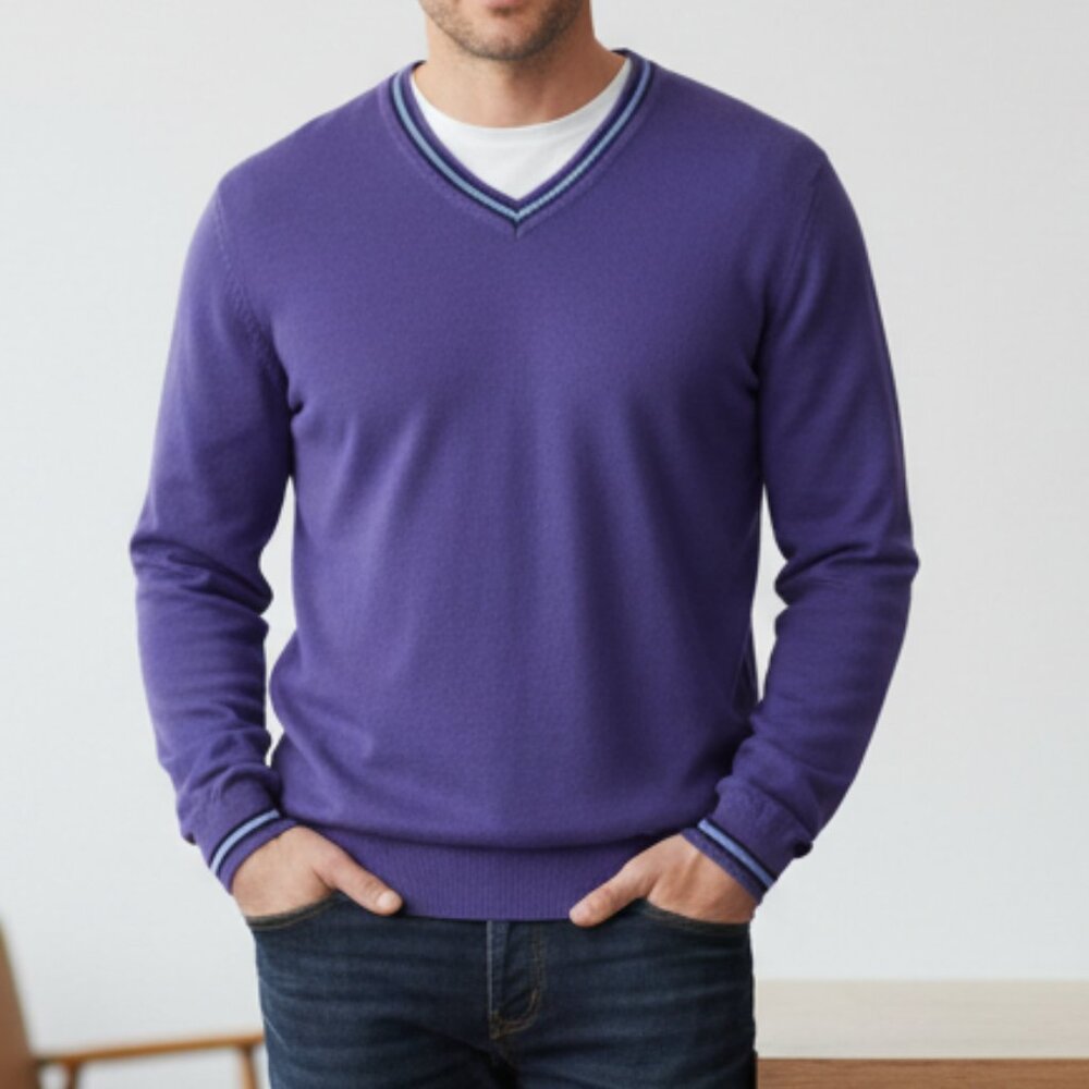 Solitude Long Sleeve V-Neck Sweater Pullover size XL